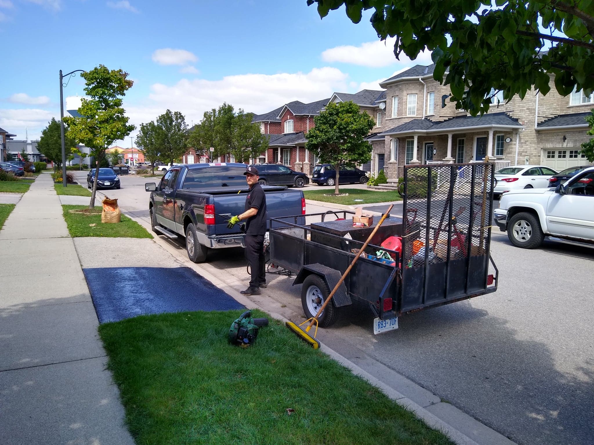Sealing crew at work
