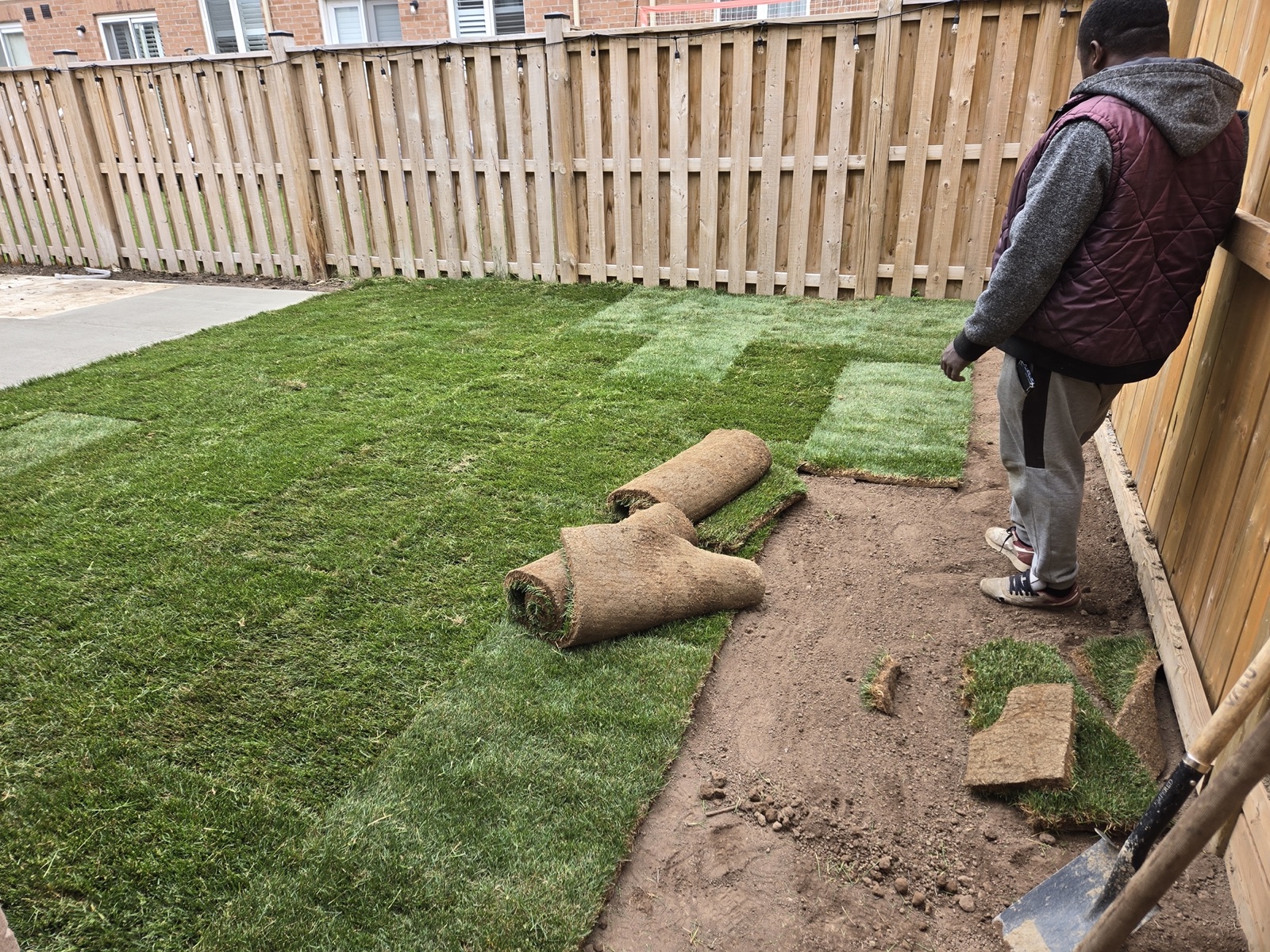 Sod installation